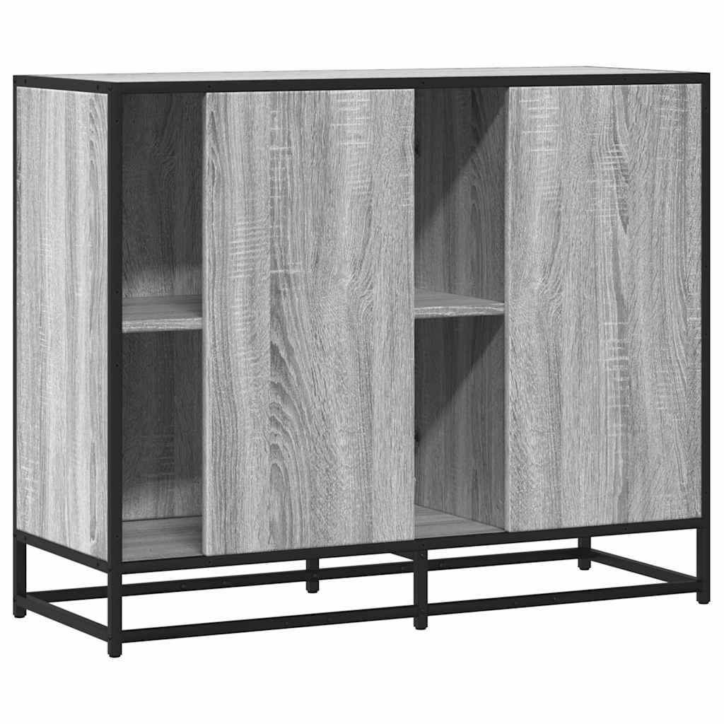 Sideboard Γκρι Sonoma 92x35x76 cm Ξύλινο μηχανουργικό ξύλο - Pakobazaar