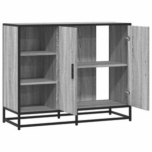 Sideboard Γκρι Sonoma 92x35x76 cm Ξύλινο μηχανουργικό ξύλο - Pakobazaar