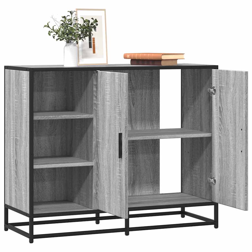 Sideboard Γκρι Sonoma 92x35x76 cm Ξύλινο μηχανουργικό ξύλο - Pakobazaar