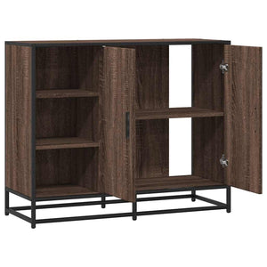 Sideboard καφέ δρυς 92x35x76 cm Ξύλινο μηχανουργικό ξύλο