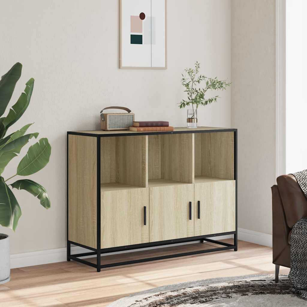 Sideboard Sonoma Oak 100x35x76 cm Κατασκευασμένο ξύλο - Pakobazaar