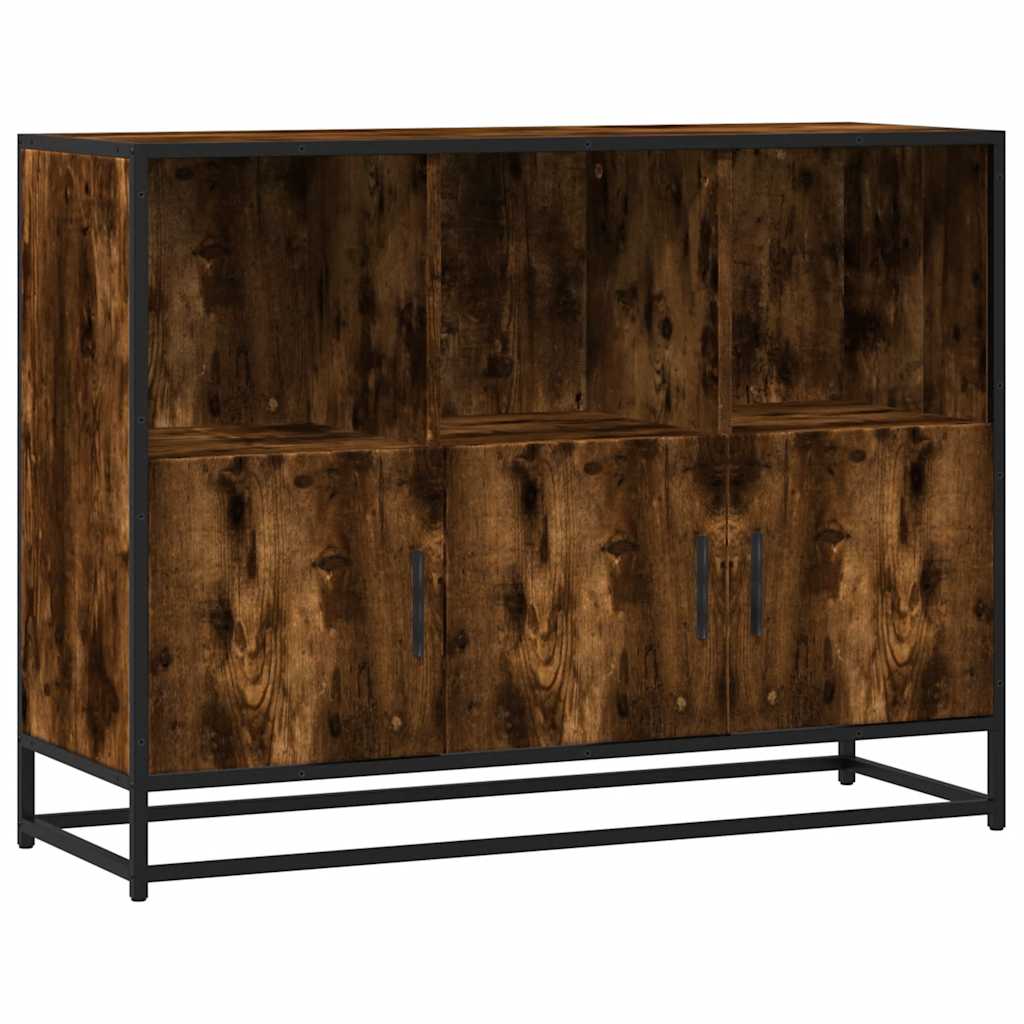 Sideboard Καπνιστή δρυς 100x35x76 cm Κατασκευασμένο ξύλο - Pakobazaar