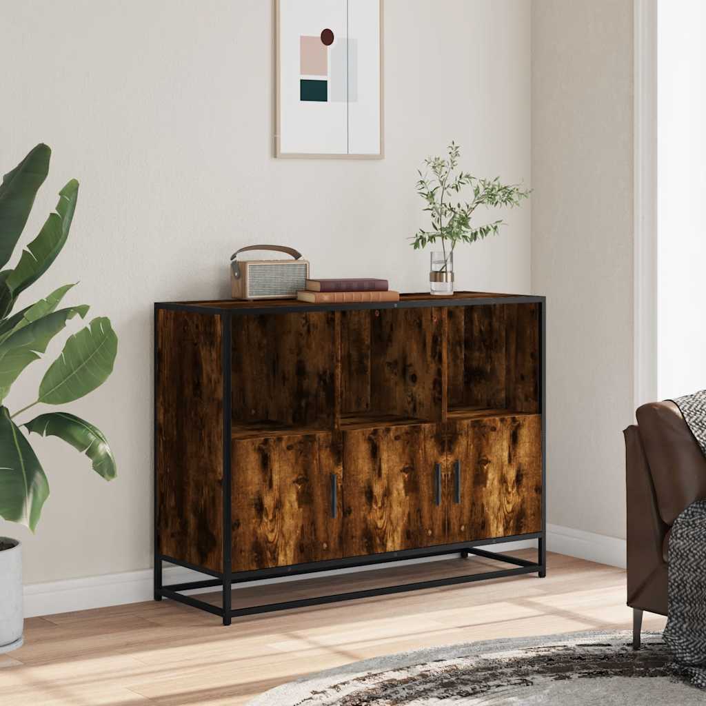 Sideboard Καπνιστή δρυς 100x35x76 cm Κατασκευασμένο ξύλο - Pakobazaar