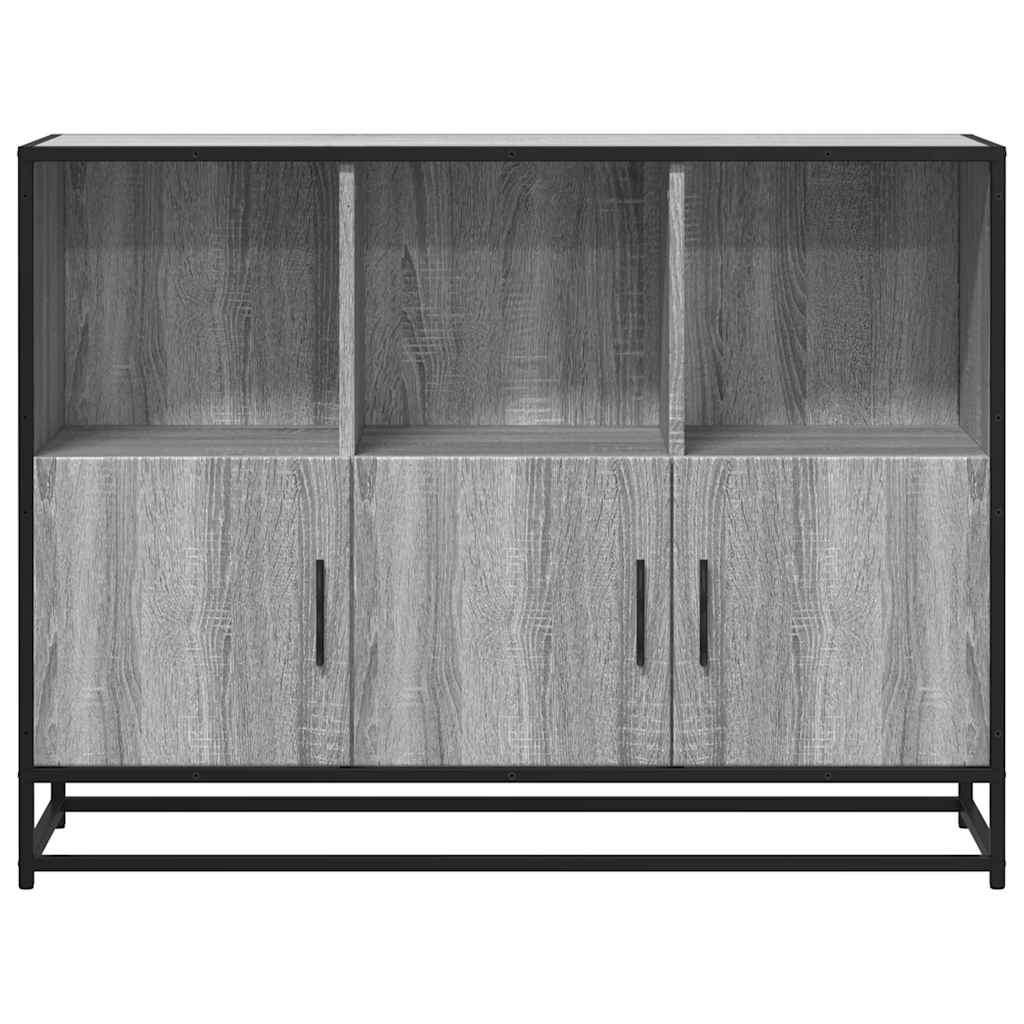 Sideboard Γκρι Sonoma 100x35x76 cm Ξύλινο μηχανουργικό ξύλο - Pakobazaar