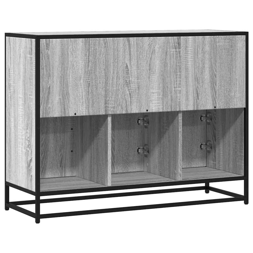 Sideboard Γκρι Sonoma 100x35x76 cm Ξύλινο μηχανουργικό ξύλο - Pakobazaar