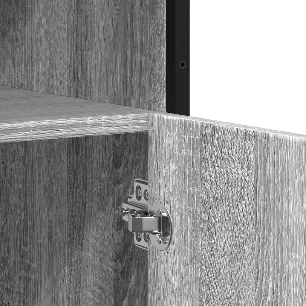 Sideboard Γκρι Sonoma 100x35x76 cm Ξύλινο μηχανουργικό ξύλο - Pakobazaar