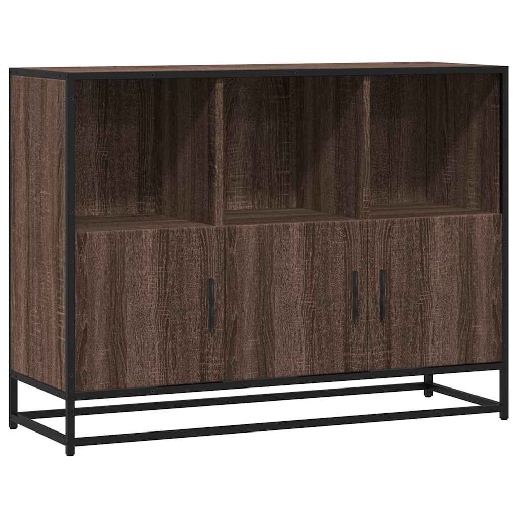 Sideboard καφέ δρυς 100x35x76 cm Κατασκευασμένο ξύλο