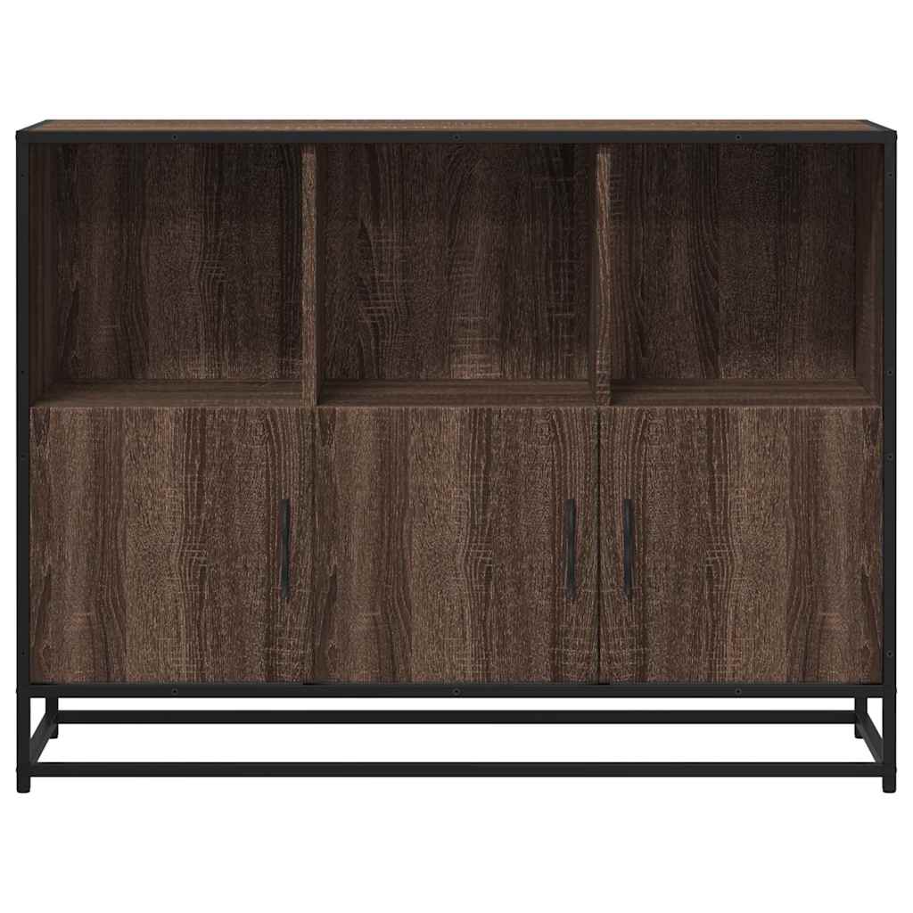Sideboard καφέ δρυς 100x35x76 cm Κατασκευασμένο ξύλο