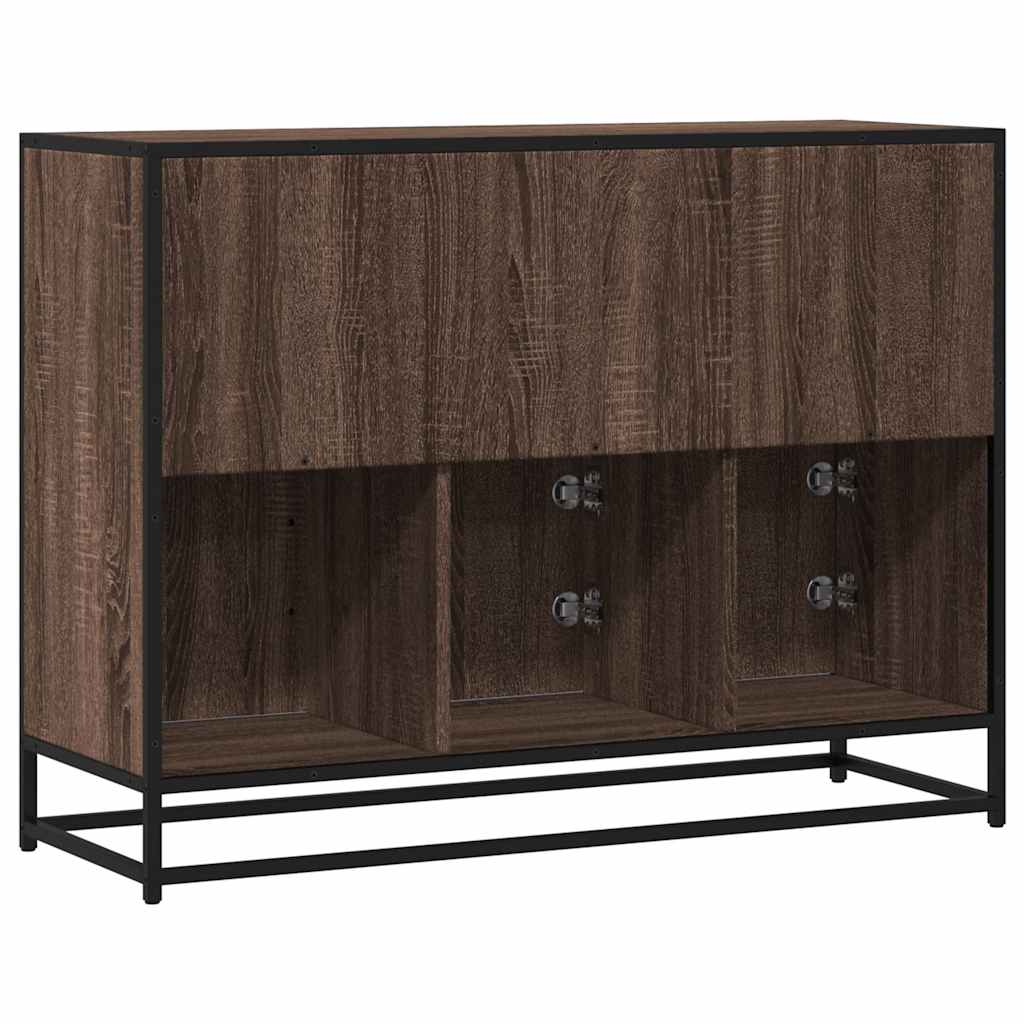 Sideboard καφέ δρυς 100x35x76 cm Κατασκευασμένο ξύλο