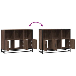 Sideboard καφέ δρυς 100x35x76 cm Κατασκευασμένο ξύλο