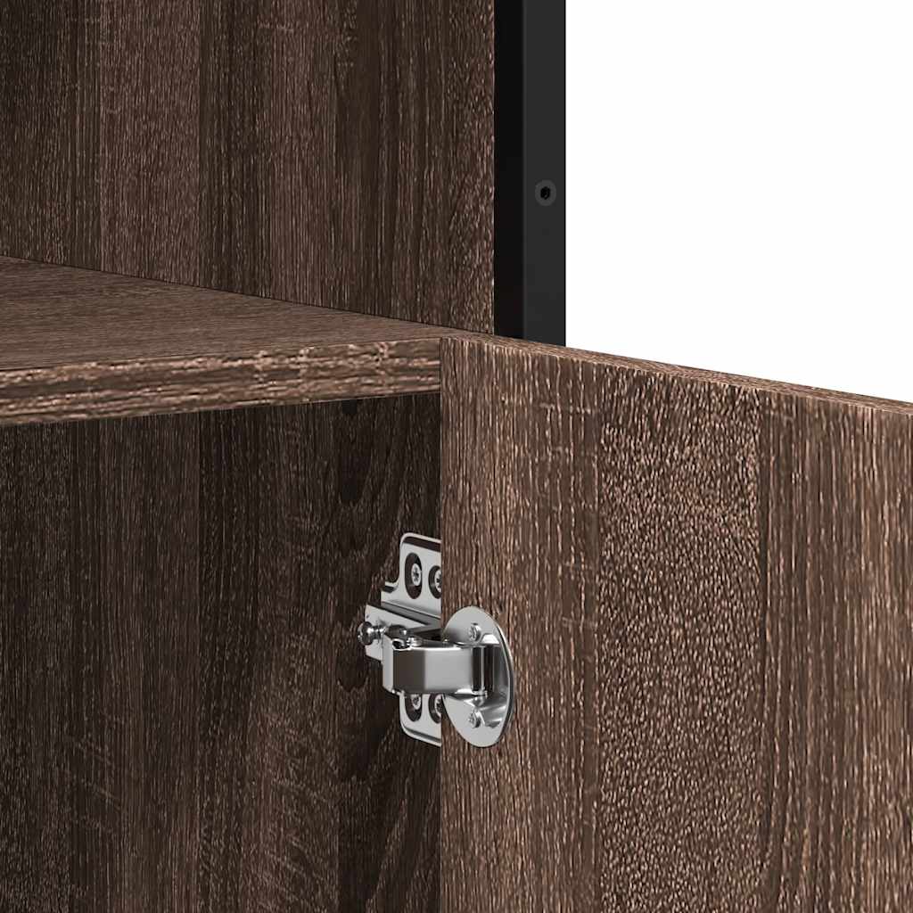 Sideboard καφέ δρυς 100x35x76 cm Κατασκευασμένο ξύλο