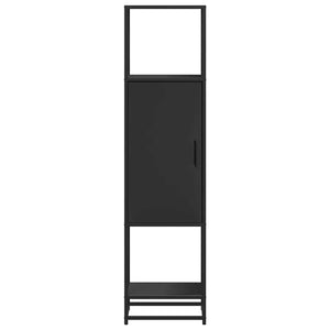 Highboard Μαύρο 35,5x35x139 cm Κατασκευασμένο ξύλο και μέταλλο