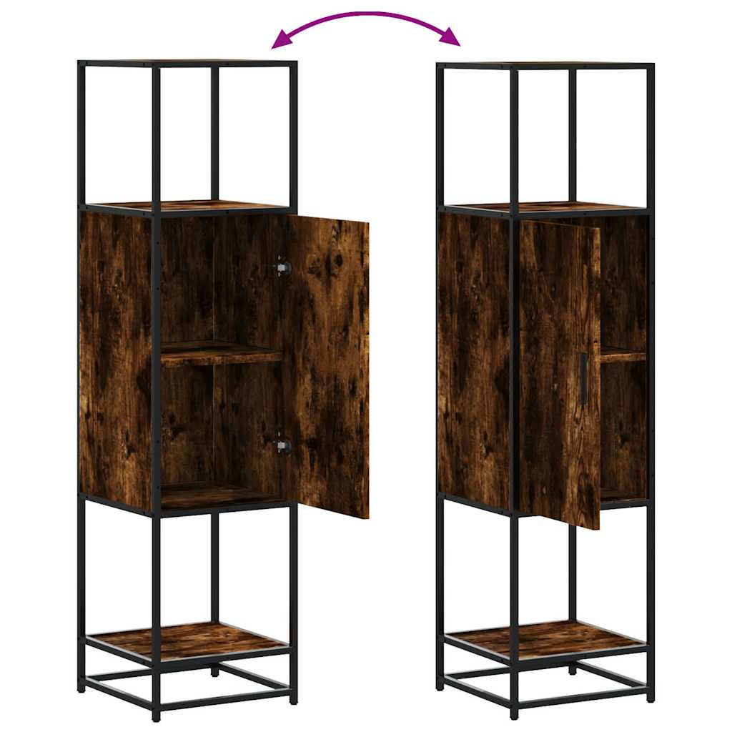 Highboard Καπνιστή δρυς Κατασκευασμένο ξύλο και μέταλλο