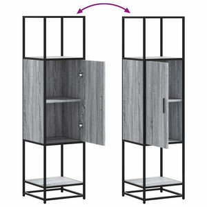 Highboard Grey Sonoma Κατασκευασμένο ξύλο και μέταλλο