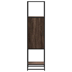 Highboard καφέ δρυς Κατασκευασμένο ξύλο και μέταλλο