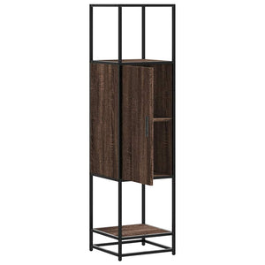Highboard καφέ δρυς Κατασκευασμένο ξύλο και μέταλλο