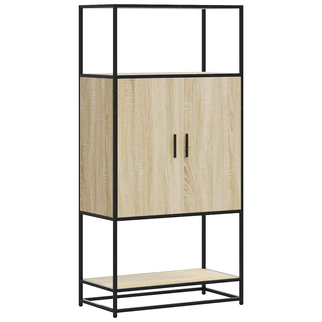 Highboard Δρυς sonoma 68x35x139 cm Επεξεργασμένο ξύλο μέταλλο