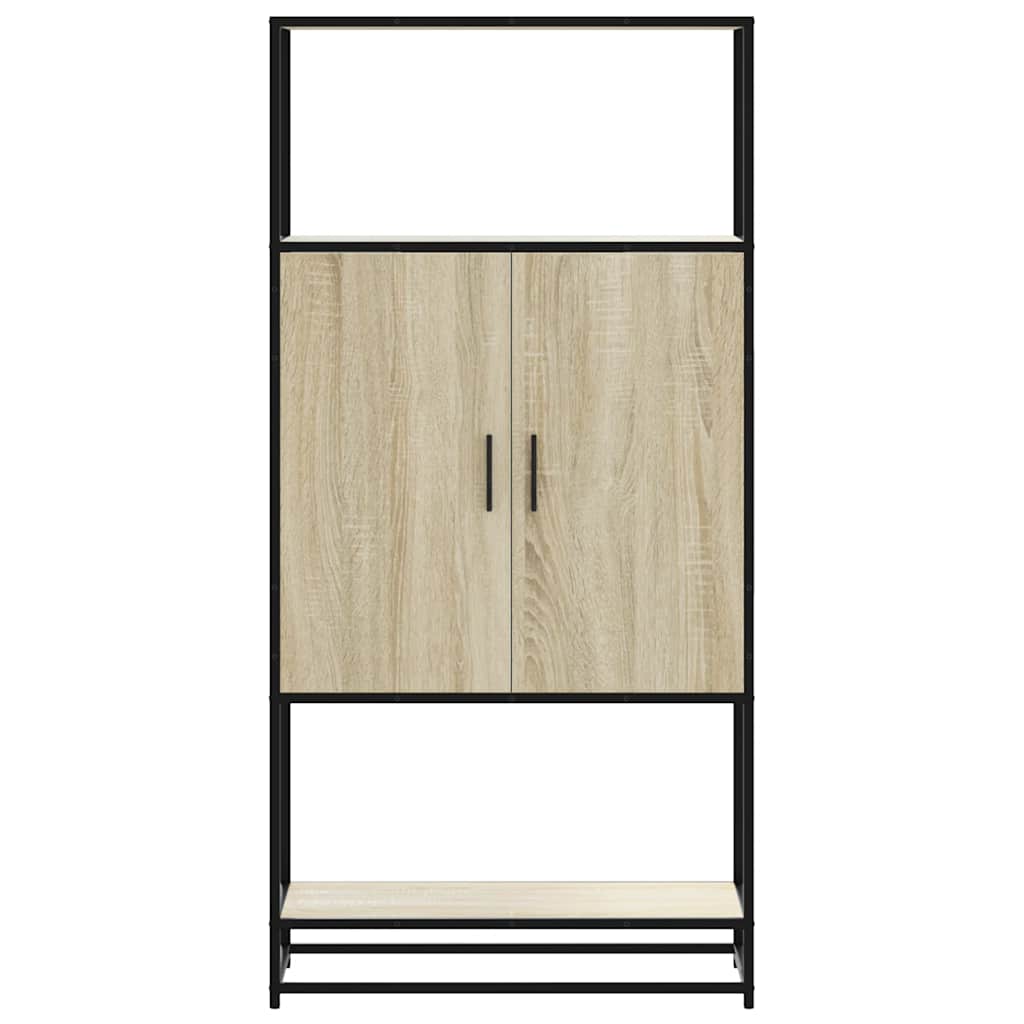 Highboard Δρυς sonoma 68x35x139 cm Επεξεργασμένο ξύλο μέταλλο