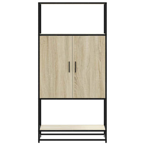 Highboard Δρυς sonoma 68x35x139 cm Επεξεργασμένο ξύλο μέταλλο