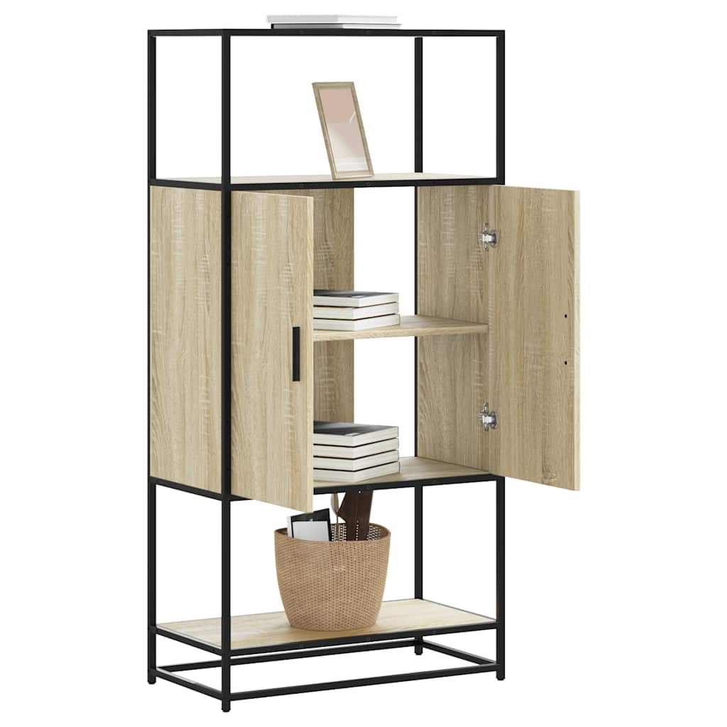 Highboard Δρυς sonoma 68x35x139 cm Επεξεργασμένο ξύλο μέταλλο
