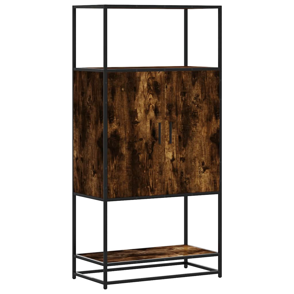 Highboard Καπνιστή δρυς 68x35x139 cm Κατασκευασμένο ξύλο