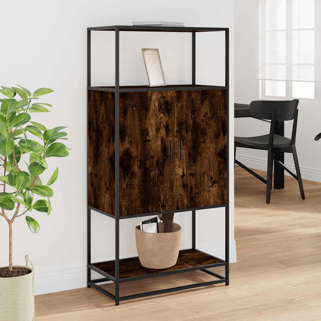 Highboard Καπνιστή δρυς 68x35x139 cm Κατασκευασμένο ξύλο