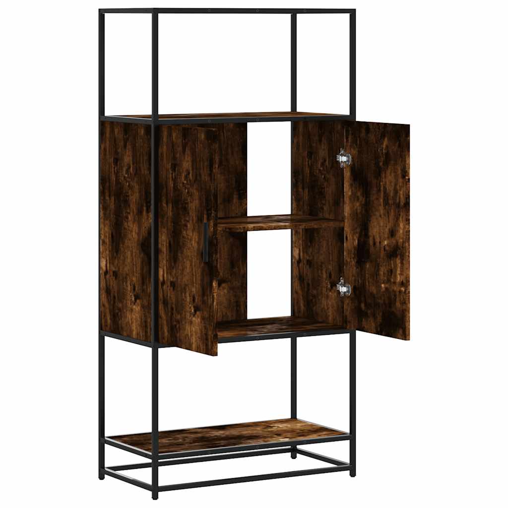 Highboard Καπνιστή δρυς 68x35x139 cm Κατασκευασμένο ξύλο