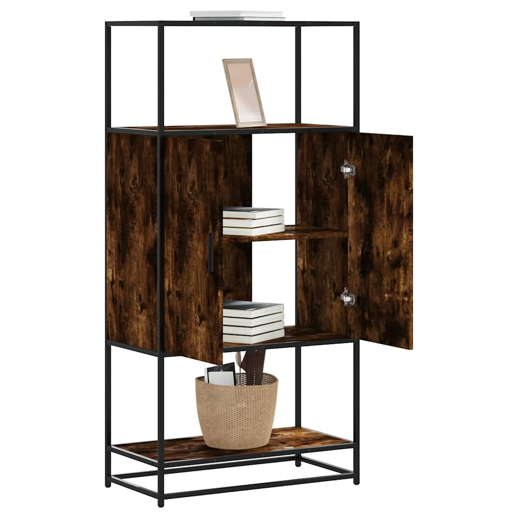 Highboard Καπνιστή δρυς 68x35x139 cm Κατασκευασμένο ξύλο