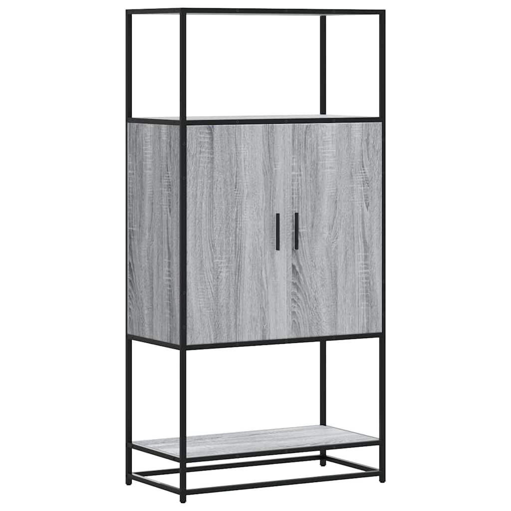 Highboard Grey Sonoma Κατασκευασμένο ξύλο και μέταλλο