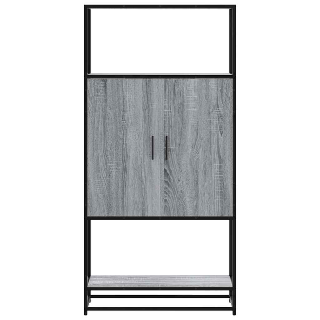 Highboard Grey Sonoma Κατασκευασμένο ξύλο και μέταλλο