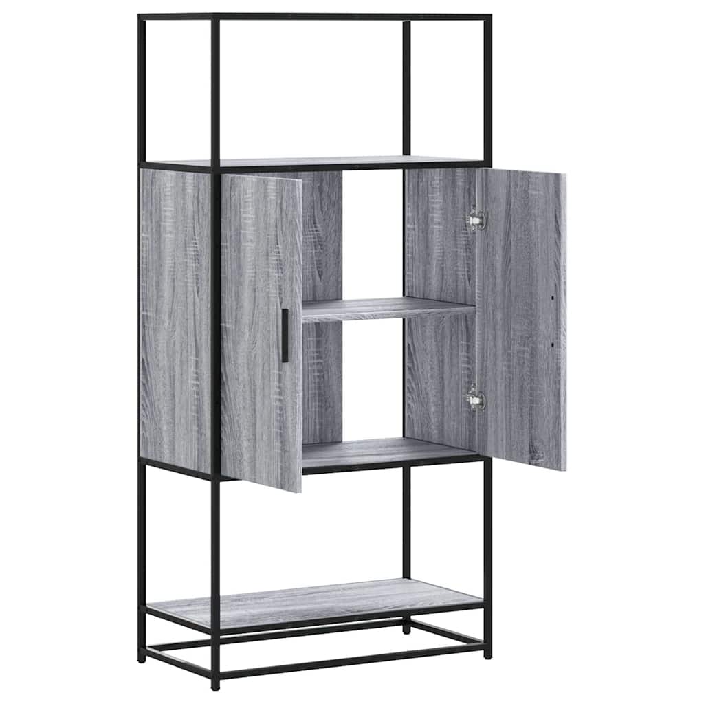 Highboard Grey Sonoma Κατασκευασμένο ξύλο και μέταλλο
