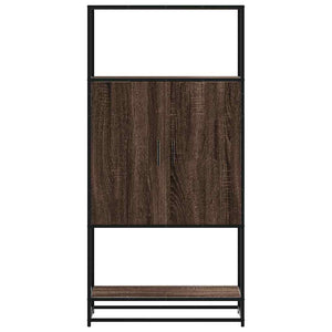 Highboard καφέ δρυς Κατασκευασμένο ξύλο και μέταλλο