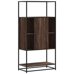 Highboard καφέ δρυς Κατασκευασμένο ξύλο και μέταλλο