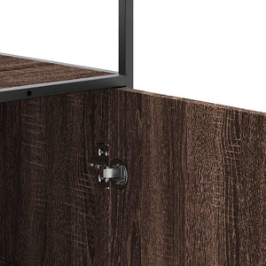 Highboard καφέ δρυς Κατασκευασμένο ξύλο και μέταλλο