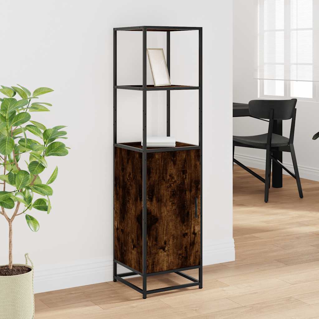 Highboard Καπνιστή δρυς Κατασκευασμένο ξύλο και μέταλλο