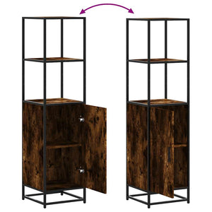 Highboard Καπνιστή δρυς Κατασκευασμένο ξύλο και μέταλλο