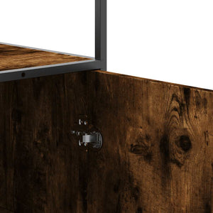 Highboard Καπνιστή δρυς Κατασκευασμένο ξύλο και μέταλλο