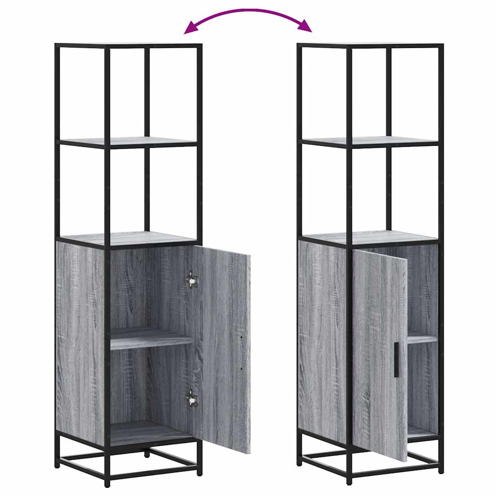 Highboard Grey Sonoma Κατασκευασμένο ξύλο και μέταλλο