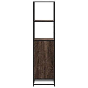 Highboard καφέ δρυς Κατασκευασμένο ξύλο και μέταλλο - Pakobazaar
