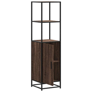 Highboard καφέ δρυς Κατασκευασμένο ξύλο και μέταλλο - Pakobazaar