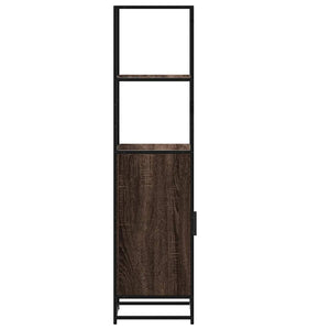 Highboard καφέ δρυς Κατασκευασμένο ξύλο και μέταλλο - Pakobazaar