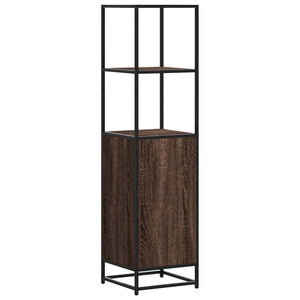 Highboard καφέ δρυς Κατασκευασμένο ξύλο και μέταλλο - Pakobazaar