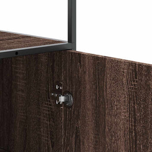 Highboard καφέ δρυς Κατασκευασμένο ξύλο και μέταλλο - Pakobazaar