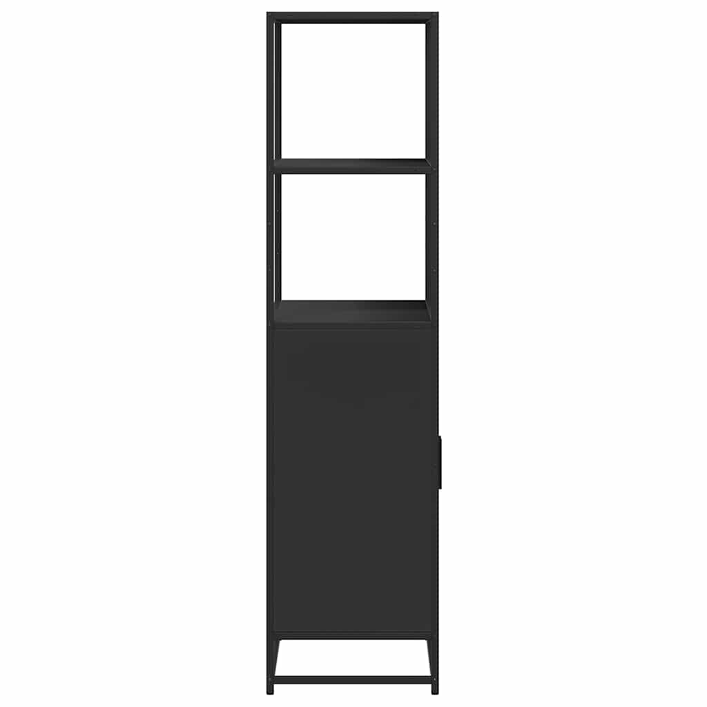 Ντουλάπι Μαύρο από 68x35x139 cm Επεξεργασμένο Ξύλο και μέταλλο