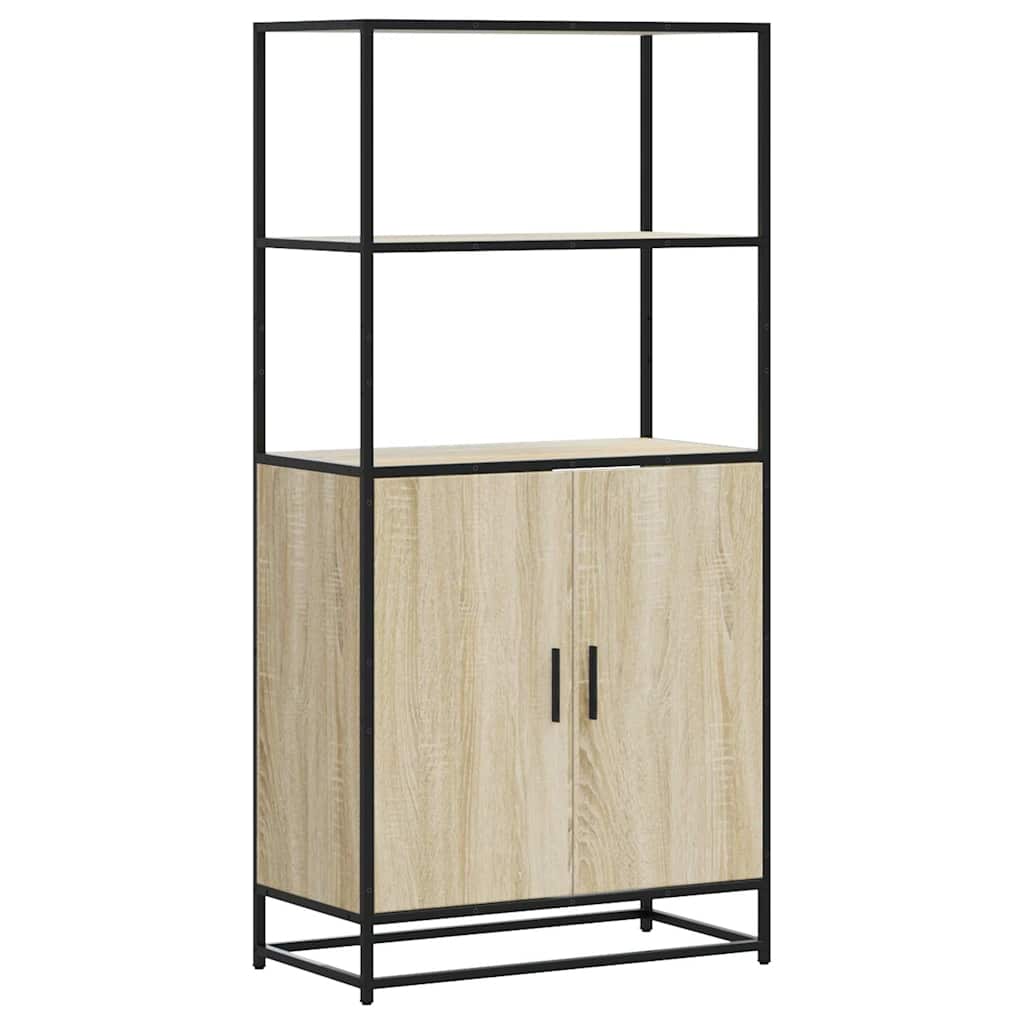 Highboard Δρυς sonoma 68x35x139 cm Επεξεργασμένο ξύλο μέταλλο