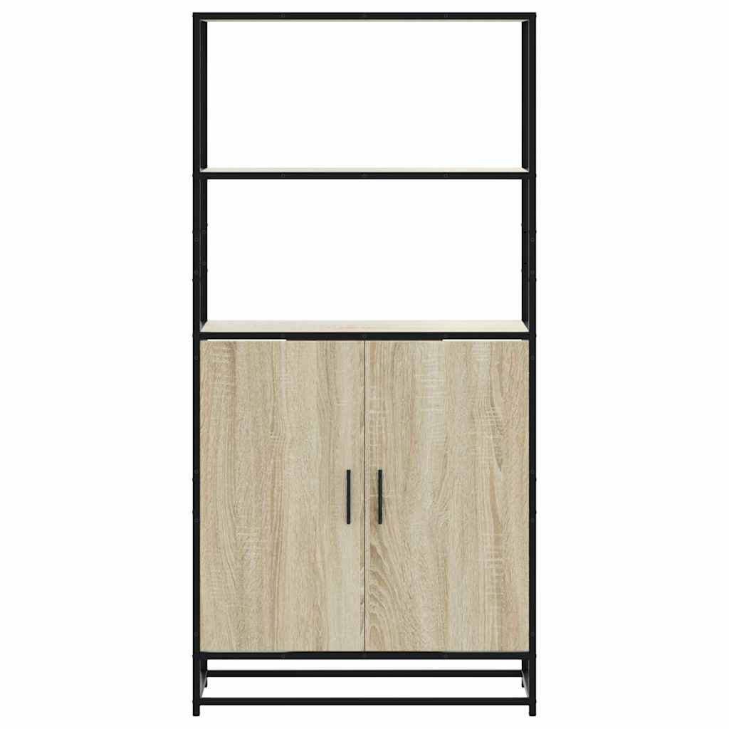 Highboard Δρυς sonoma 68x35x139 cm Επεξεργασμένο ξύλο μέταλλο