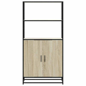 Highboard Δρυς sonoma 68x35x139 cm Επεξεργασμένο ξύλο μέταλλο