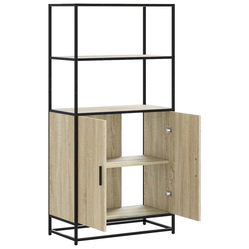 Highboard Δρυς sonoma 68x35x139 cm Επεξεργασμένο ξύλο μέταλλο