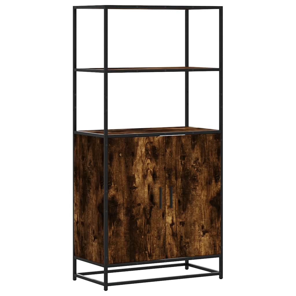 Highboard Καπνιστή δρυς 68x35x139 cm Κατασκευασμένο ξύλο