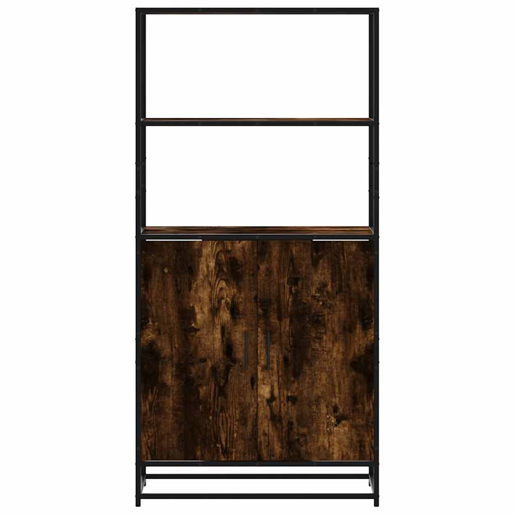 Highboard Καπνιστή δρυς 68x35x139 cm Κατασκευασμένο ξύλο